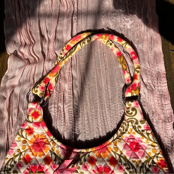 Vera Bradley Quilted Floral Hobo Bag Boho Y2K Cottagecore Shoulder Purse - Picture 8 of 16